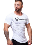 ResoluteGear White sportovní fitness tričko