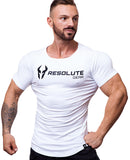 ResoluteGear White sportovní fitness tričko