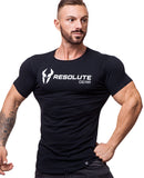 ResoluteGear Black sportovní fitness tričko